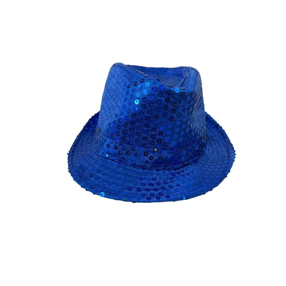Blazing Blue Sequin Hat - Picture 7 of 10